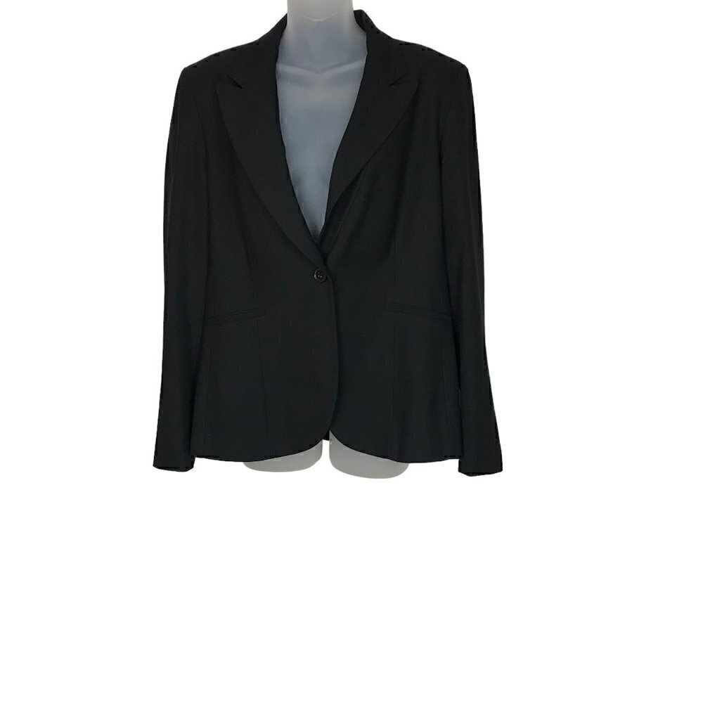 Theory Grey 94% Wool One Button  Blazer Size 10